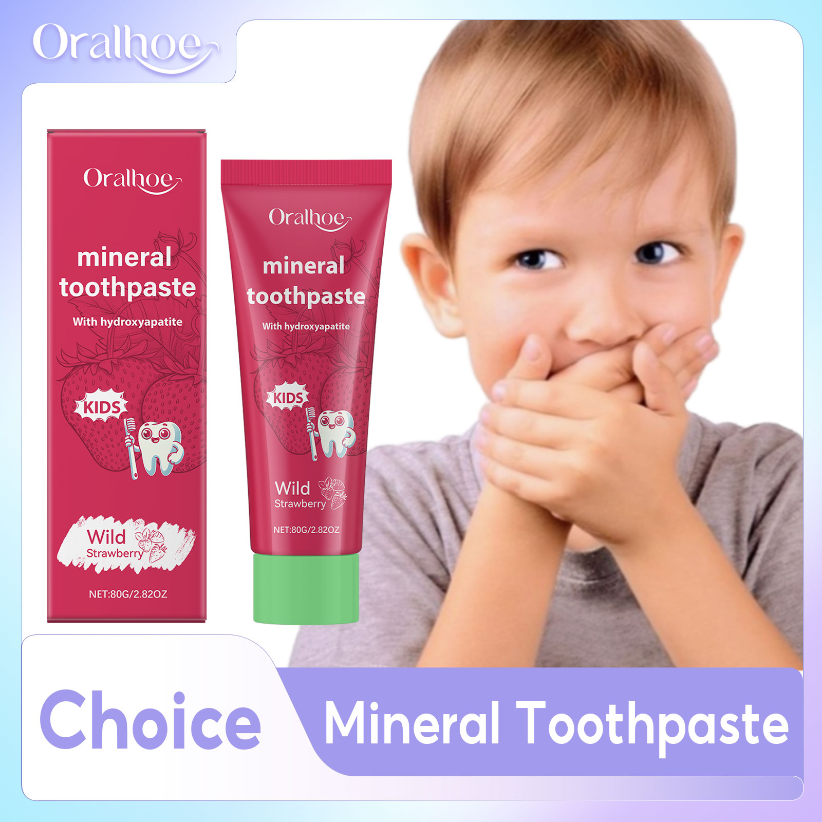 Teeth Whitening Naturally - Oralhoe Kids Toothpaste Clean Teeth Whitening