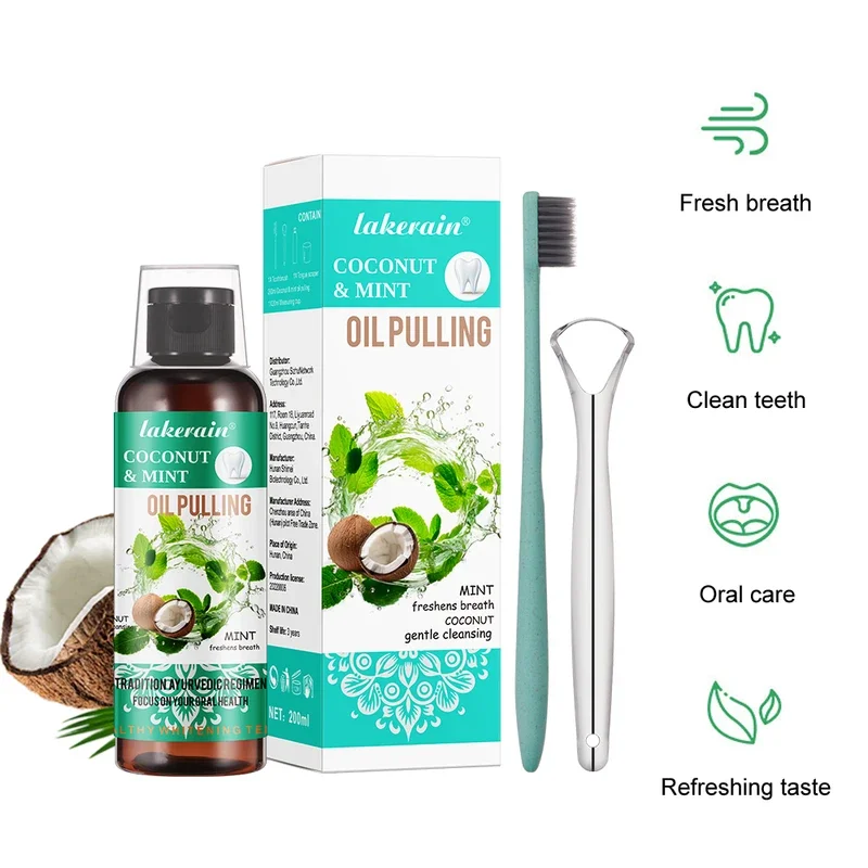 Teeth Whitening With Coconut Oil - 60/100/200/250ml Dầu gội dừa bạc hà,