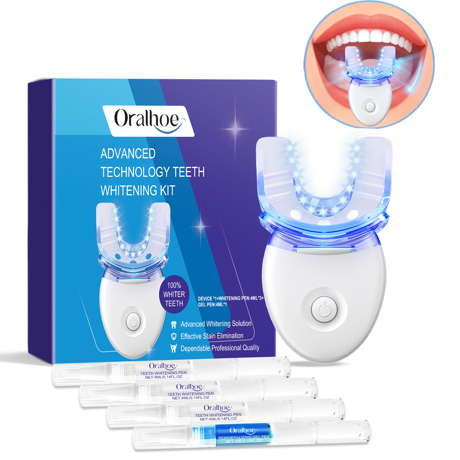 Teeth Whitening Accelerator - Professional Teeth Whitening LED Light Kit