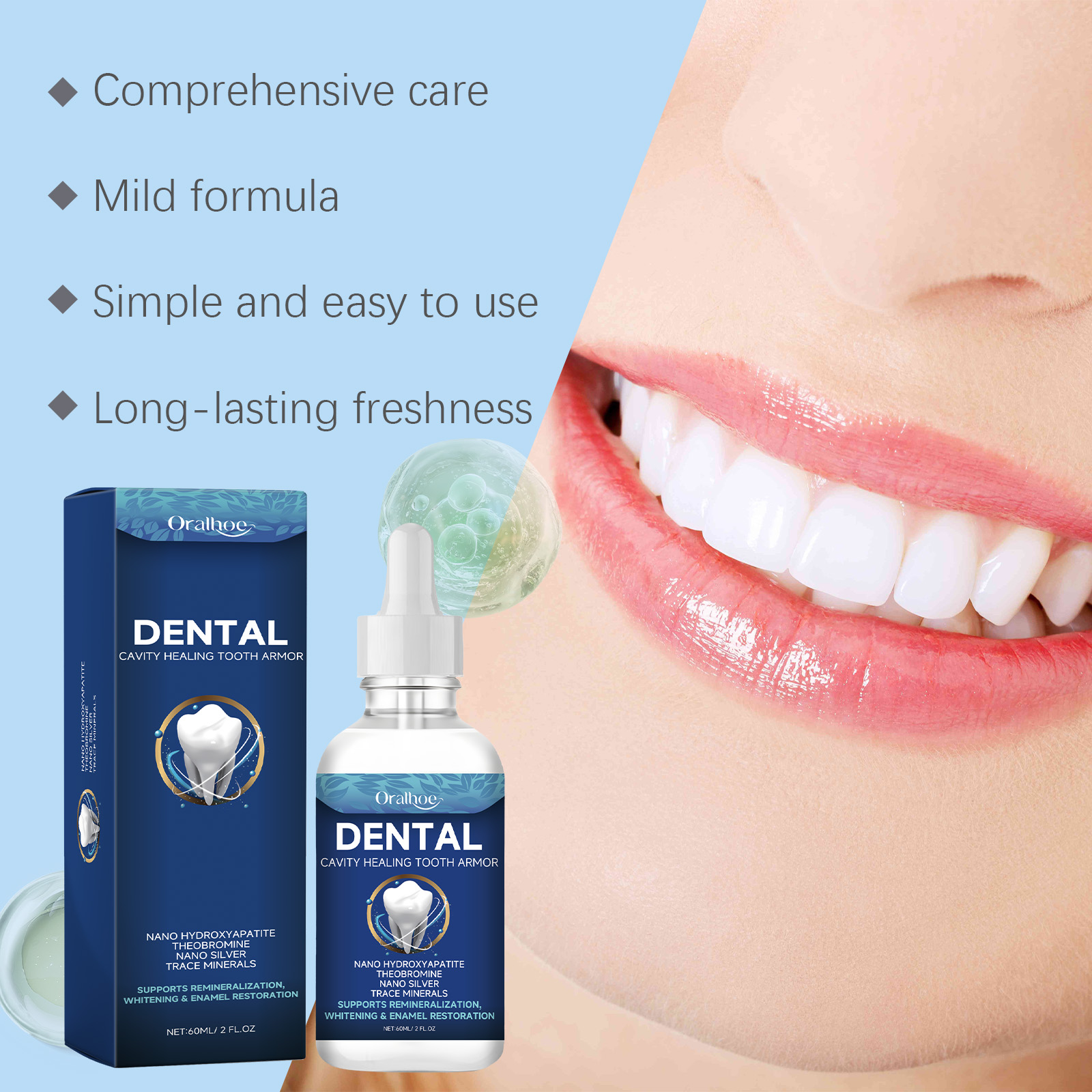 Oralhoe Teeth Brighten Serum L - đánh giá và giá Teeth Whitening Naturally