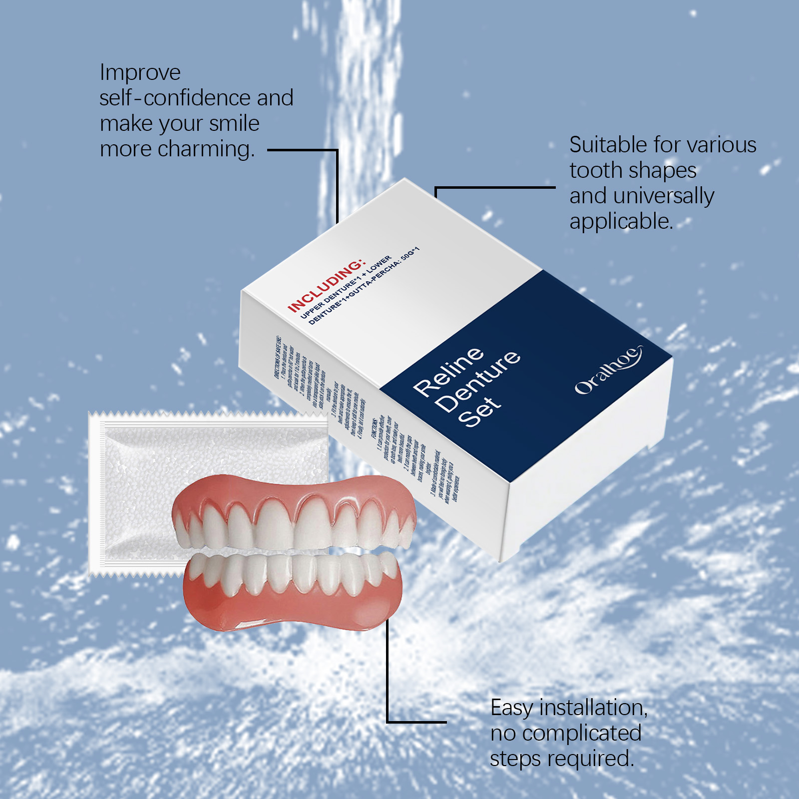 False Teeth Dentures Temporary - đánh giá và giá Teeth Whitening With Braces