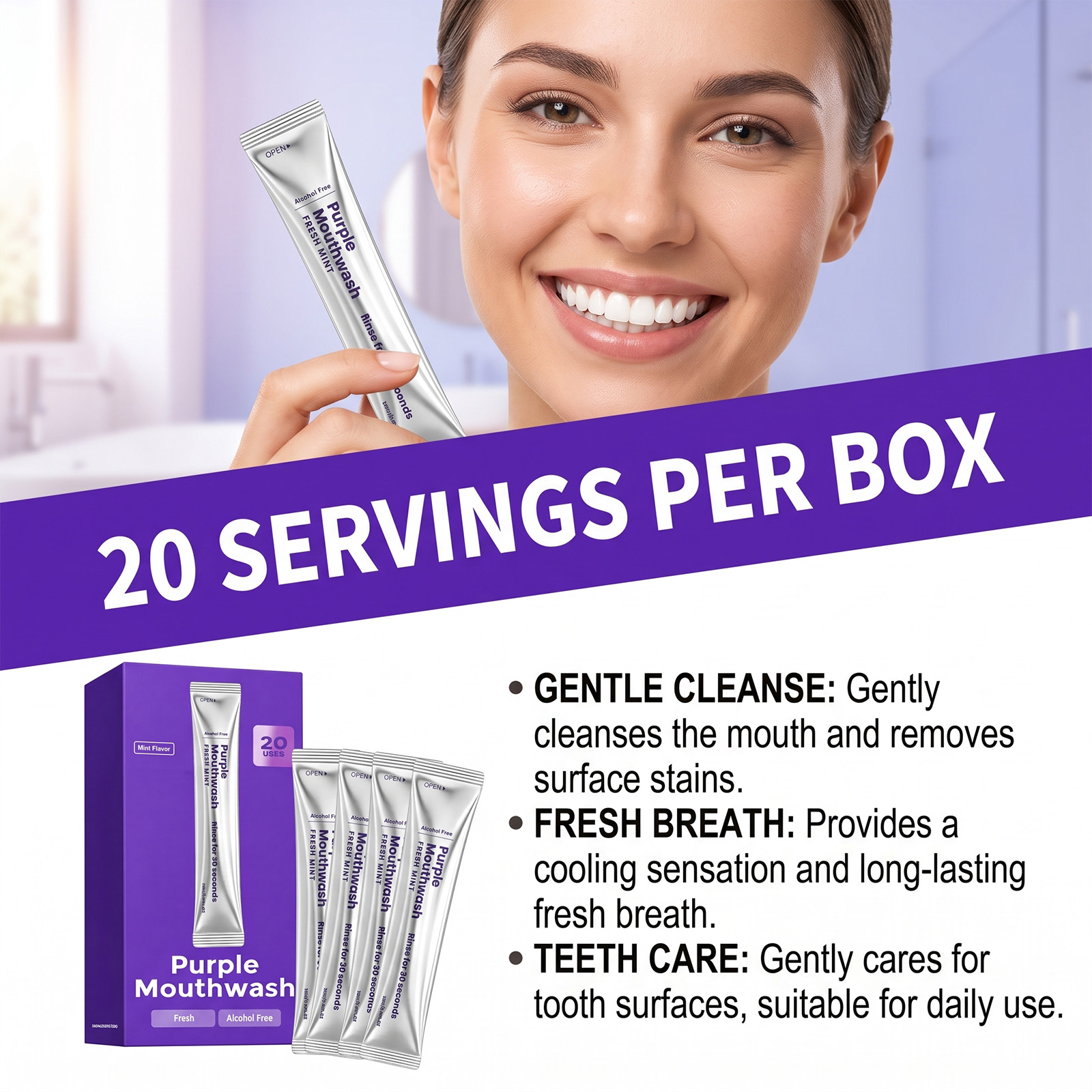 Purple Fresh Mouthwash Remove  - đánh giá và giá Teeth Whitening Naturally