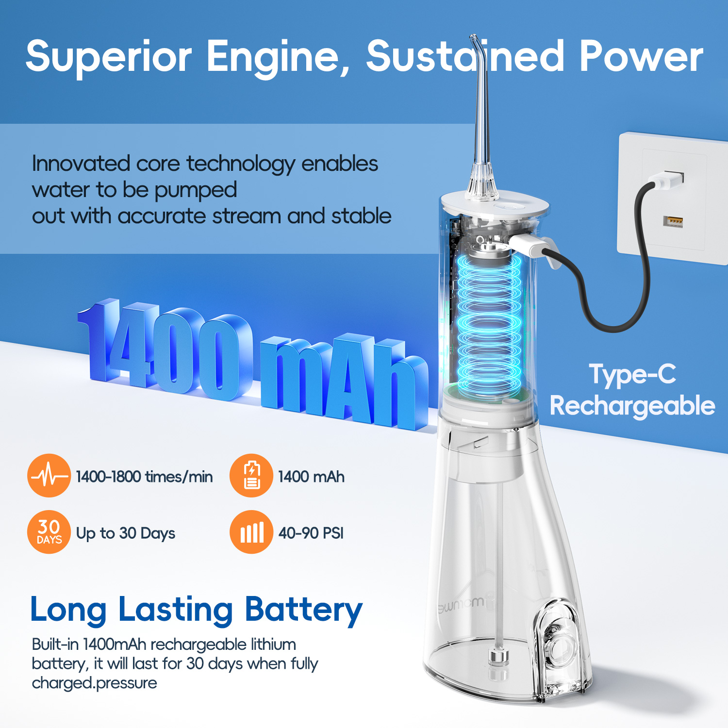 New Water Floss F29/D52 Portab - đánh giá và giá Water Flosser Cordless