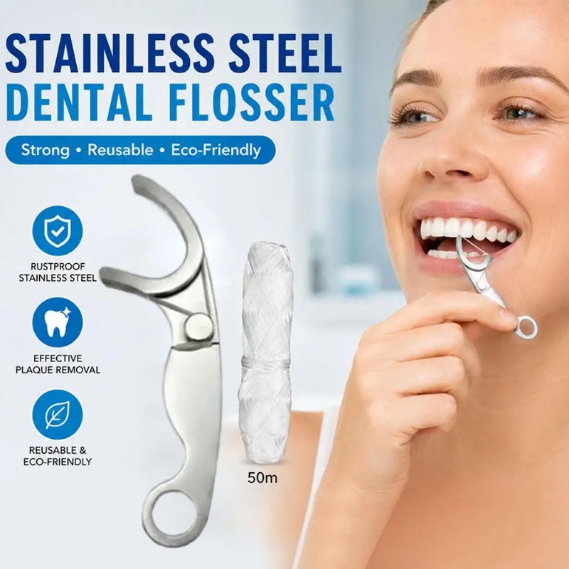 Stainless Steel Reusable Tooth - đánh giá và giá Dental Floss Picks
