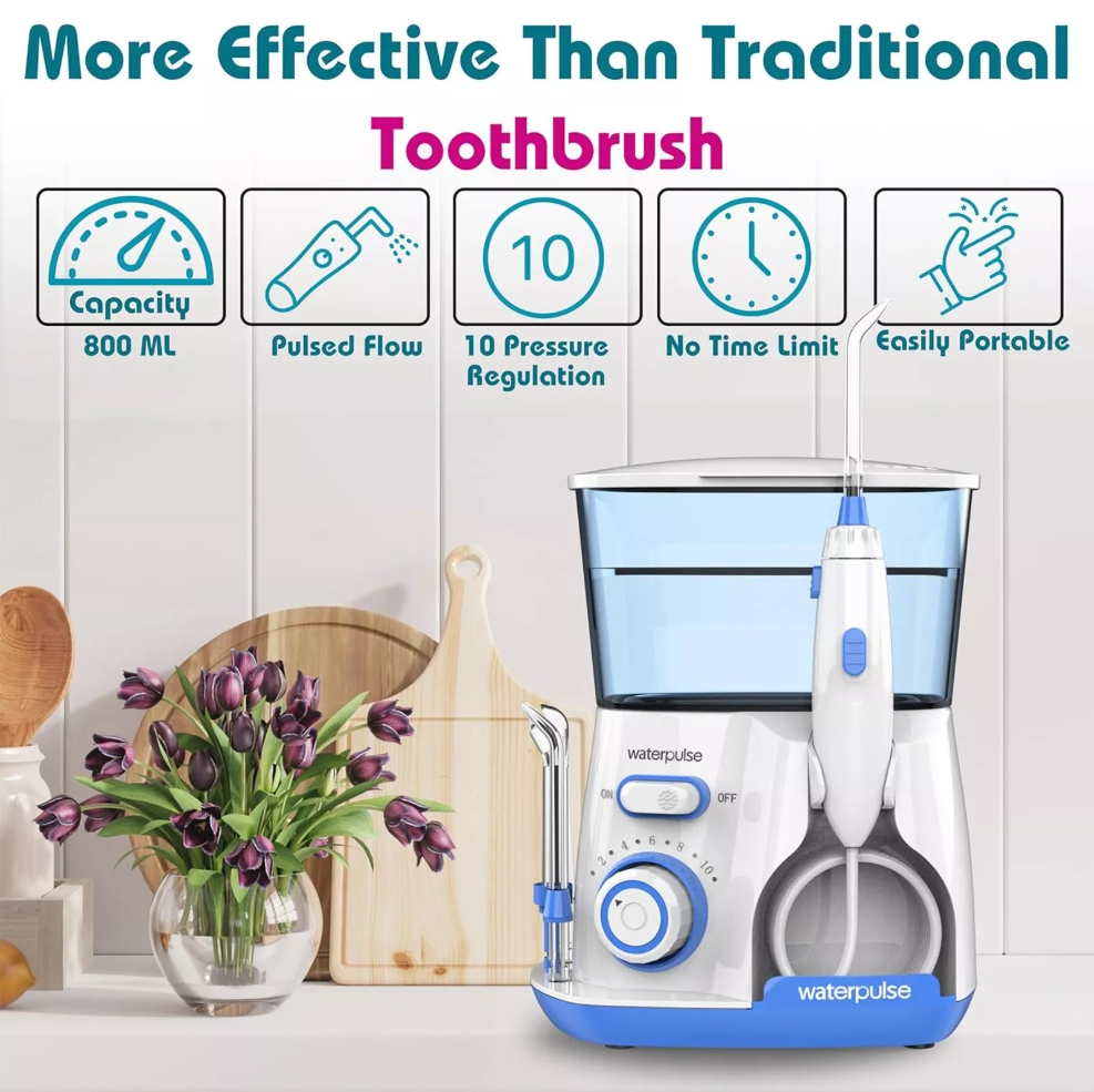 Waterpulse V300 800ml Electric - đánh giá và giá Water Flosser Cordless