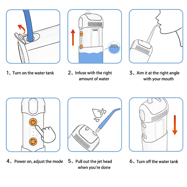 Water Flosser IPX7 Cordless Or - đánh giá và giá Dental Floss Picks