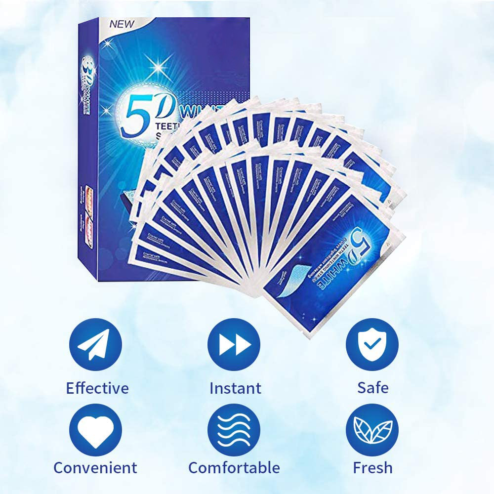 5D White Teeth Whitening Strip - đánh giá và giá Teeth Whitening Xylitol