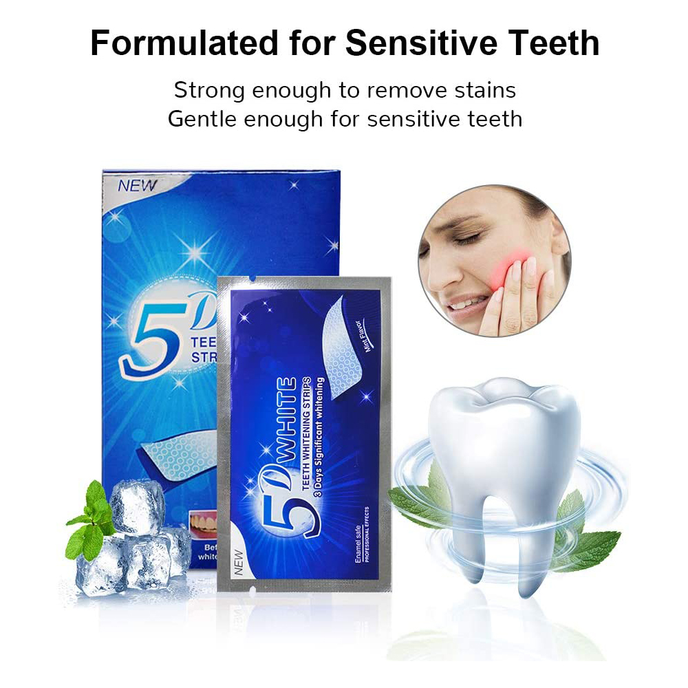 5D White Teeth Whitening Strip - đánh giá và giá Teeth Whitening Xylitol