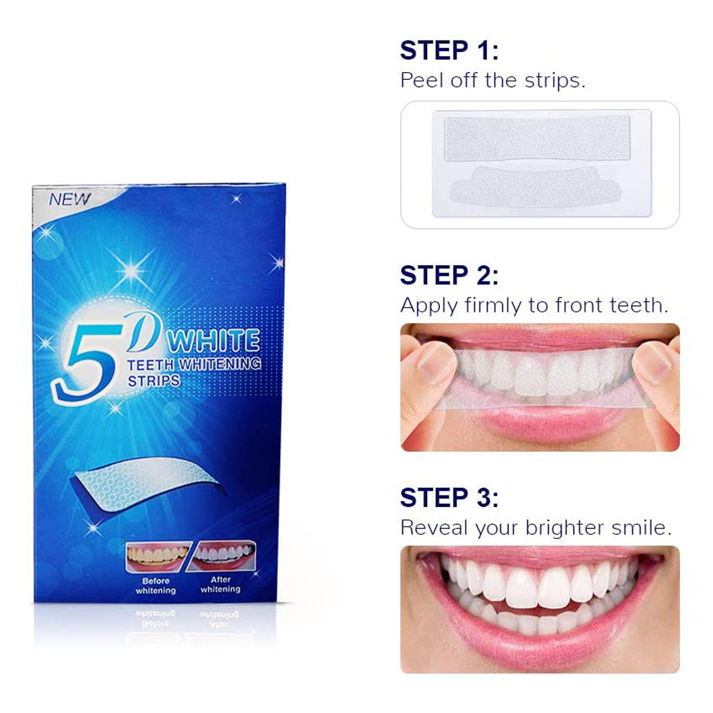 5D White Teeth Whitening Strip - đánh giá và giá Teeth Whitening Xylitol